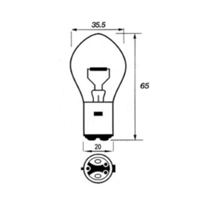 Philips S2 12V 35/35W BA20D