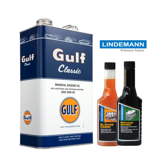 Gulf Classic 20w50 Motorolie Med Lindenann Motorbehandling